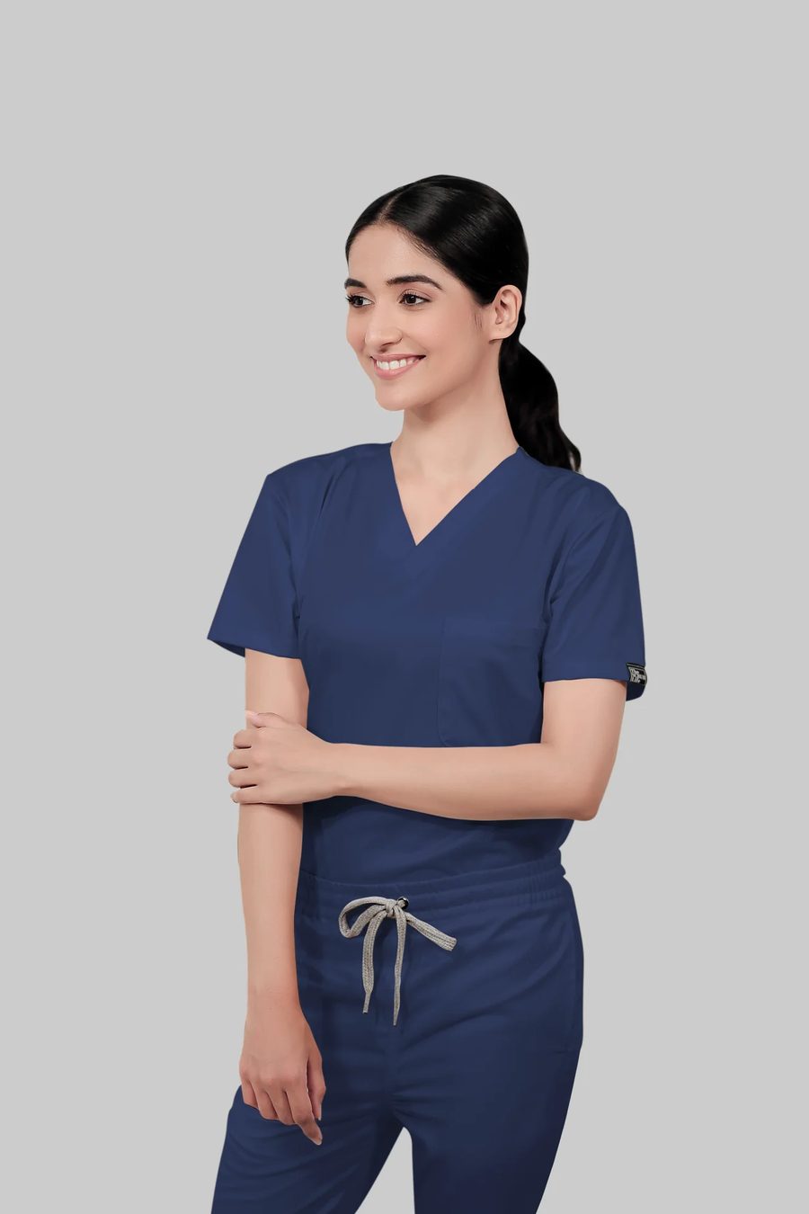 V-Neck Scrub Top — side view